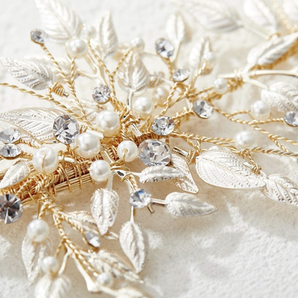 NEW Gold Bridal Hairpiece - Picture 3 of 5